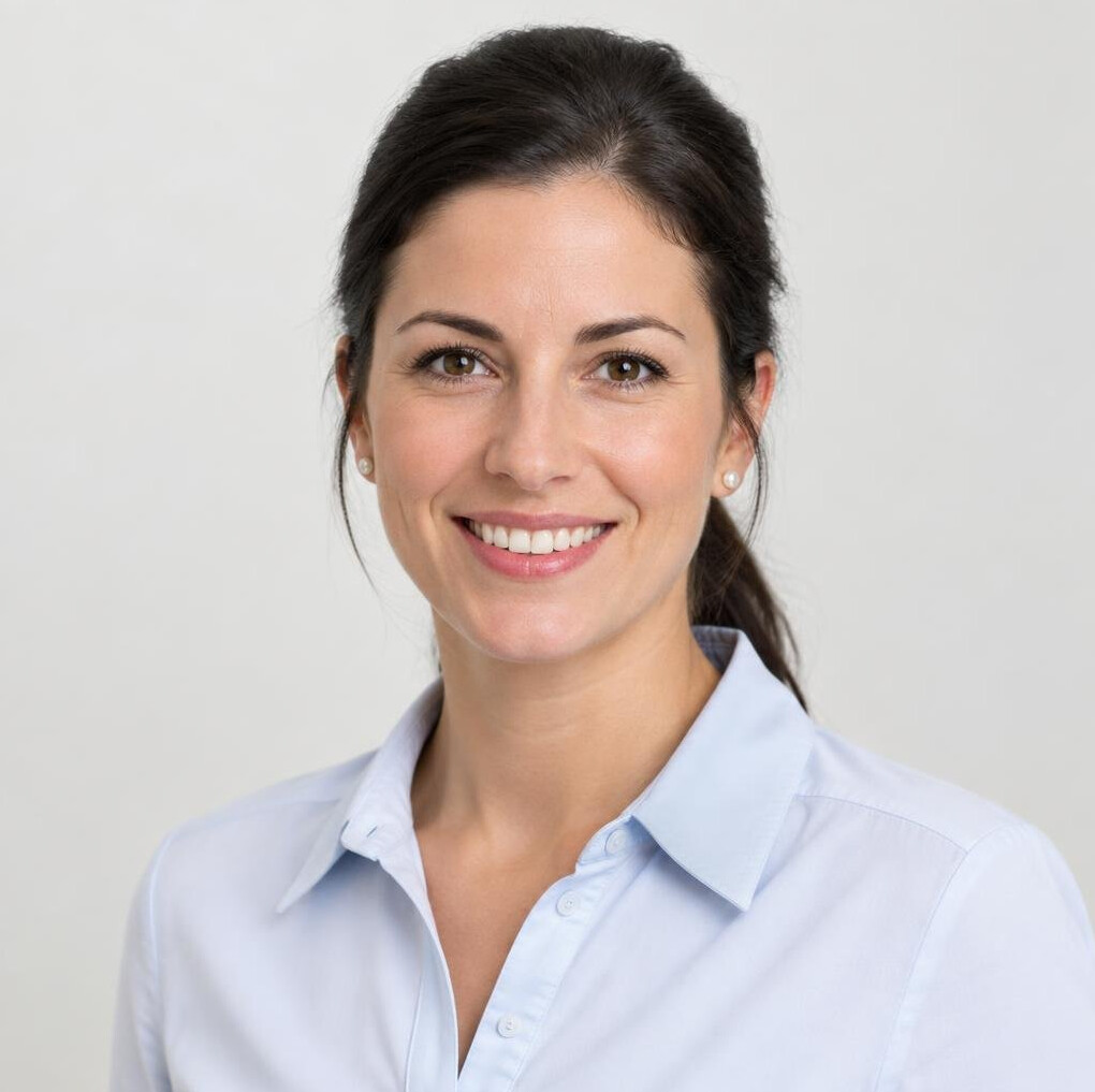 Studio portrait of a Slovenian woman occupational health nurse
